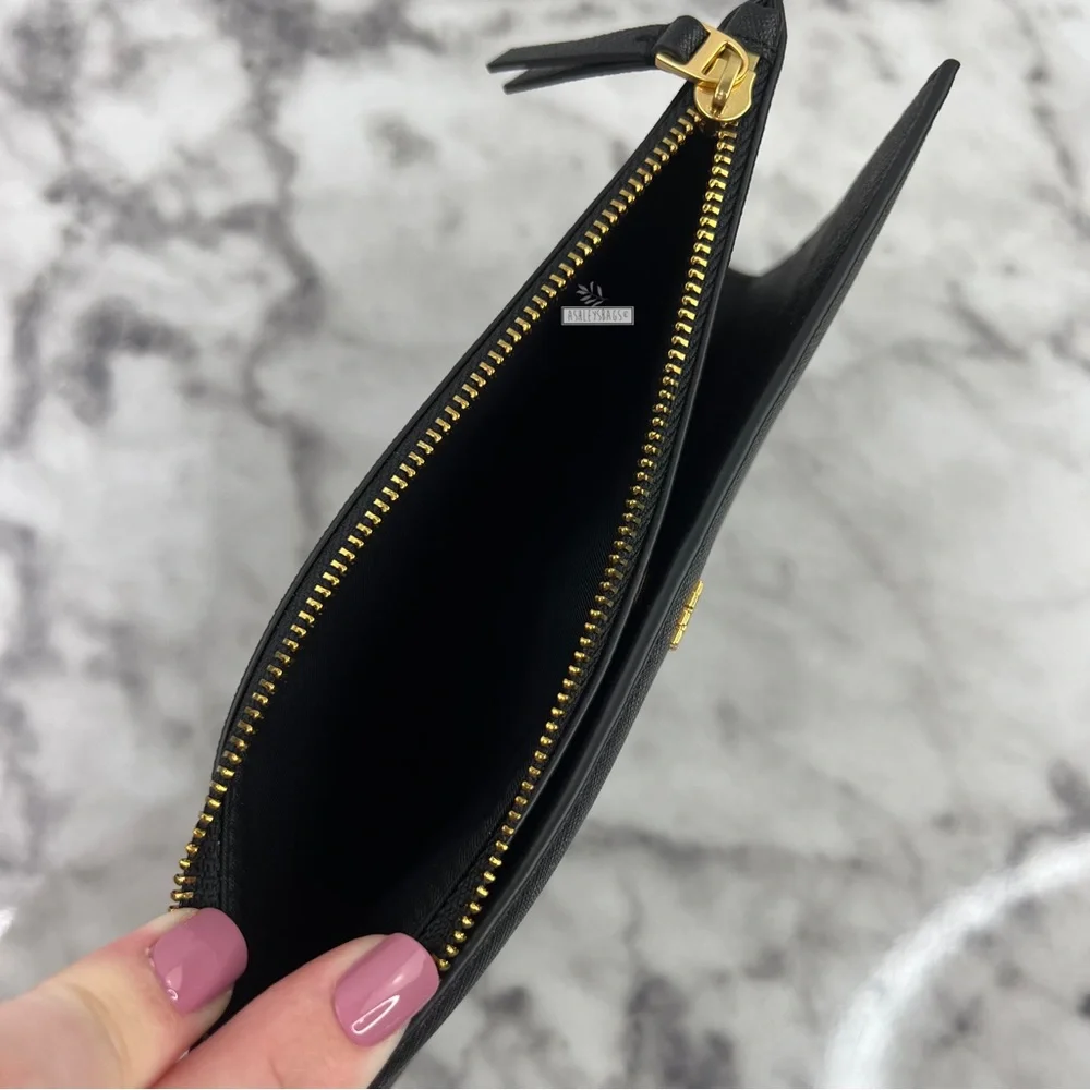 Tory Burch Emerson Slim Wallet In Black - Picture 7 of 7